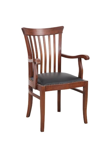 Masifart_Mobilya Masifart Aden 7115 Şerif Kollu Sandalye Ceviz