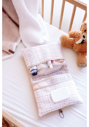 Anne Bebek Bakım Çantası Yenidoğan Alt Açma Değiştirme Düzenleyici Çantası Organizer Solid Bej Çok Renkli