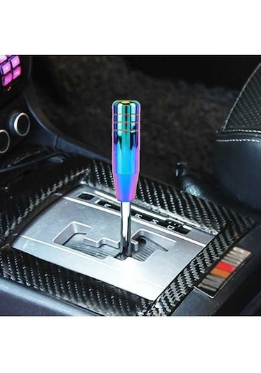 Wondernest Evrensel Renkli Uzun Şerit Araba Vites Topuzu, 13cm Modifiye Vites Kolu Std