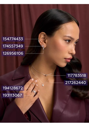 Miestilo 925 Ayar Gümüş Tek Küpe N Harfli Klipsli 174557349 beyaz