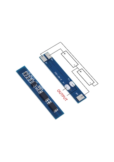 Robizstore-2S 3A Bms Lityum Li-İon Batarya Koruma Kartı 18650 Pil Lipo