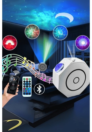 Büro Ev Ofis Hediyesi İçin Bluetoothlu Anason Stil Projektör Gece Lambası Diğer