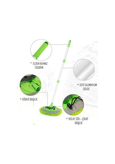 Çok Fonksiyonlu 2 In 1 Mikrofiber Araba  Yıkama Fırçası