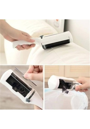 Buffer Taşınabilir Elektrostatik Hazneli Rulo Şeklinde Evcil Hayvan Tüyü Saç Toplayıcısı Mavi