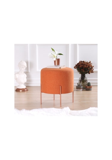 Lorencehome Copper Puf - Turuncu / Lorencehome