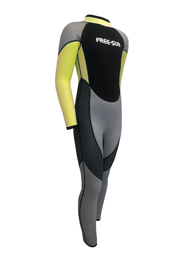 Free-Sub 3mm Çocuk Sörf Scuba Tüplü Dalış Elbisesi Wetsuit Yellow