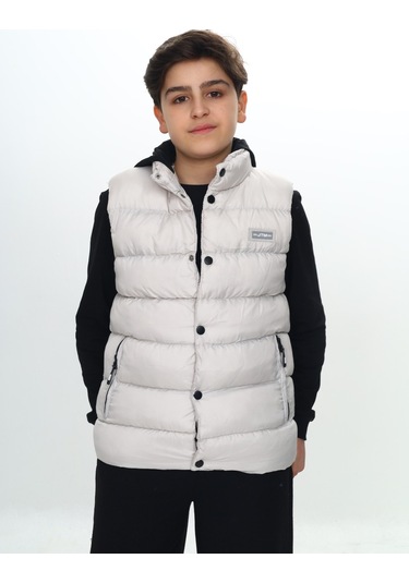 Toontoy Erkek Çocuk Göğsü Armalı Şişme Yelek Bej