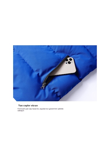 Erkek Sonbahar Ve Kış Kalın Pamuklu Ceket Siyah