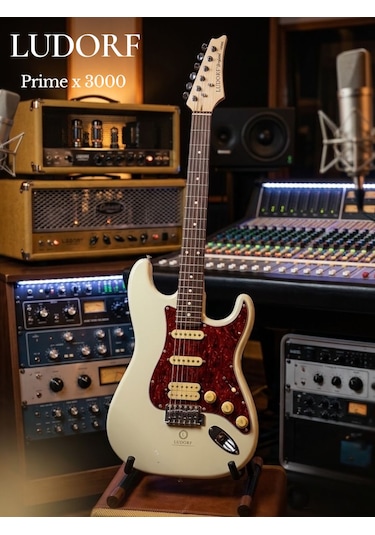 Ludorf Prime X3000 Elektro Gitar Profesyonel Seviye Beyaz
