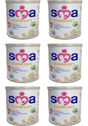 Sma Comfort 2 Bebek Devam Sütü 400 G 6 Kutu