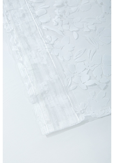 Pannello Tül Perde Beyaz Mor 140x295 Mor