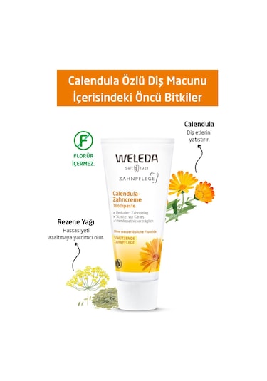 Weleda Calendula Özlü Organik Diş Macunu 75 ML