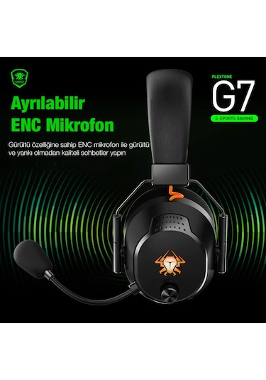 Plextone G7 Kablosuz Bluetooth RGB Oyuncu Kulaklığı