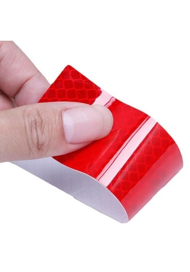 Kırmızı 5 Adet/takım Araba Yansıtıcı Çıkartmalar Su Geçirmez Araba Uyarı Etiketi Yansıtıcı Bant Araba Çıkartmaları Çıkartmalar Araba Gövde Vücut