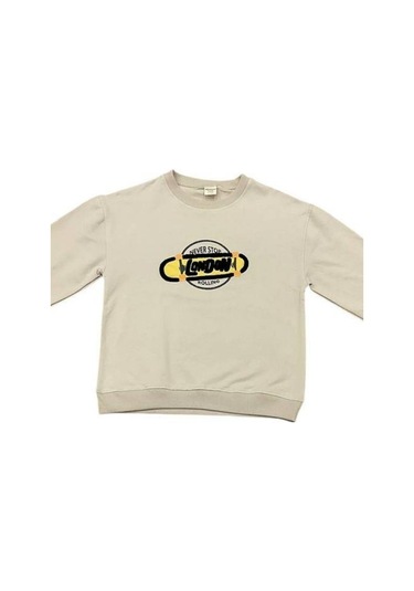 Erkek Çocuk London İşlemeli Sweatshirt-14233 Taş