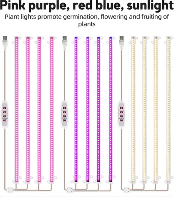 Fortunelane Güçlü 6.2w 126 Led Bitki Büyütme Lambası, 8/12/16h Zamanlayıcı, 226 Açılış, Pratik Kurulum Diğer