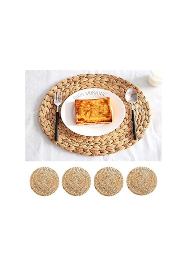 Ulzyvf Yuvarlak Sümbülü Su Set Servisleri, Servisleri, Rattan Kahverengi Dokuma Amerikan Amerikan Açık 6'lı Ky Açık Kahverengi