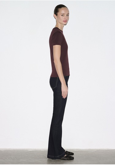 Mavi - Bordo Basic Tişört 1614065-70223 Bordo