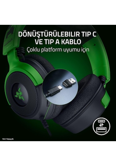 Razer Kraken X Lite Kablolu Kulaklık Minecraft Edition Rz04-05180