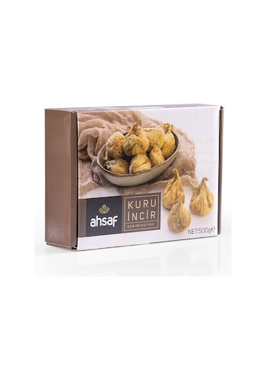 Ahsaf Kuru İncir Karton Kutu 500 G