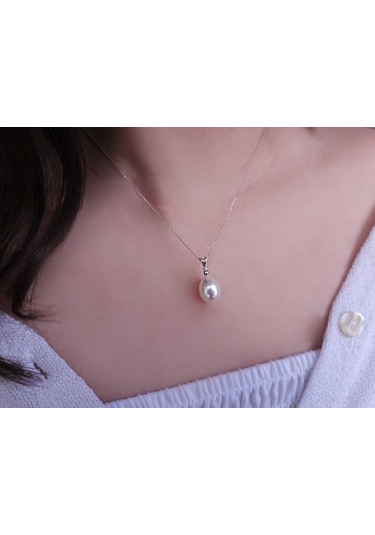 Sirius Pırlantalı Drop Inci Kolye 0815P0022