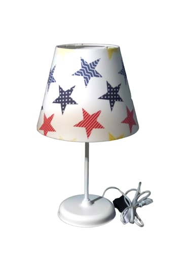 Yıldız Kumaş Kaplama Kız Erkek Çocuk Odası Genç Odası Abajur