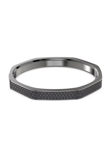 5656842 Swarovski Bilezik Dextera:Bangle Octagon shape, Pave Large Black, Ruthenium plated Size M
