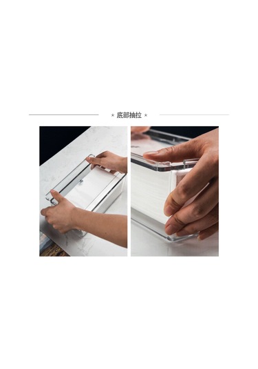 Teltree Şeffaf Akrilik Peçete Kutusu - Mutfak, Banyo Ve Masaüstü İçin Dayanıklı Saklama Kutusu 22x12x9 Cm Şeffaf