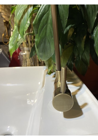 İsaoğlu Yapı Arıtma Musluğu Antik Gold Arıtma Bataryası Mat Antik Gold Arıtıcılı Musluk Pirinç Batarya Gold