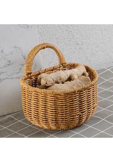 Suntek Magideal Duvar Asılı Sepetler Çiftlik Evi Banyo Ev 17cmx15cm Kahverengi