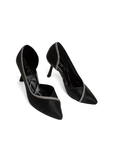 Feles 077-209-22t Kadın Klasik Topuklu Ayakkabı Siyah-siyah Siyah