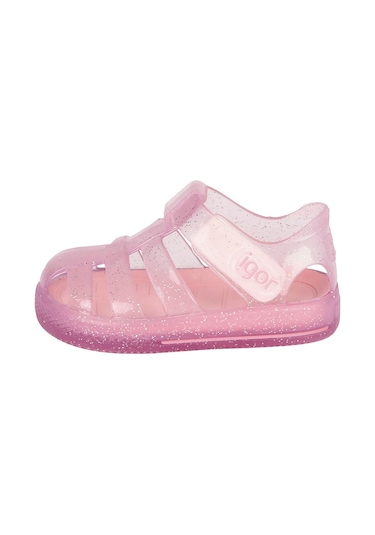 İgor S10265 Star Glitter Plaj Havuz  Kız Çocuk Deniz Sandaleti Pe Pembe