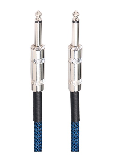 Geeksen Çift Düz Fiş 6.35mm Erkekten Erkeğe Elektrik Gitar Ses Kablosu Profesyonel Ses İletimi Esnek 1/4 İnç Kablo Gitar Kablosu Düzden Düz Fişlere