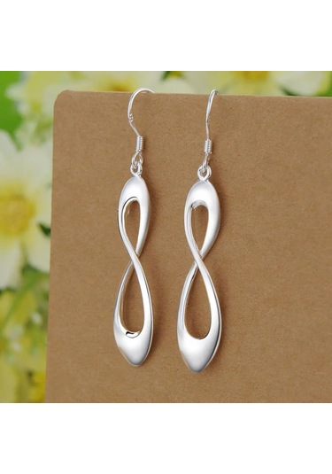 925 Ayar Gümüş Yeni Küpe Kalpler Kadınlar Için Zarif Öğrenci Kız Arkadaşı Ta Ae192 1.50 CM-Gümüş