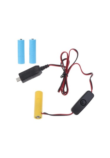 Castleofangels Aa Pil Eliminator Usb C Switch İle Güç Kaynağı 3 Aa Pilleri Değiştirin