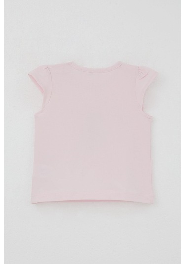 Breeze Kız Bebek Şortlu Takım Çiçek Baskılı Kelebek Nakışlı Düğme Aksesuarlı 6 Ay-2 Yaş, Pembe Pembe