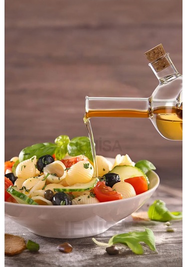 Üç Bölmeli Çift Hazneli Cam Yağdanlık & Sirkelik 260 Ml Zarif Tasarım Şeffaf