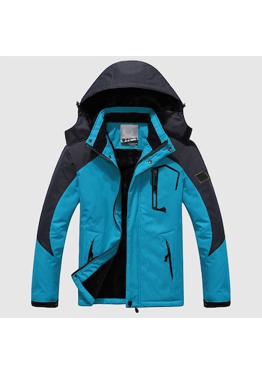 Erkekler İçin Su Geçirmez Ve Rüzgar Geçirmez Softshell Ceket Gök Mavisi