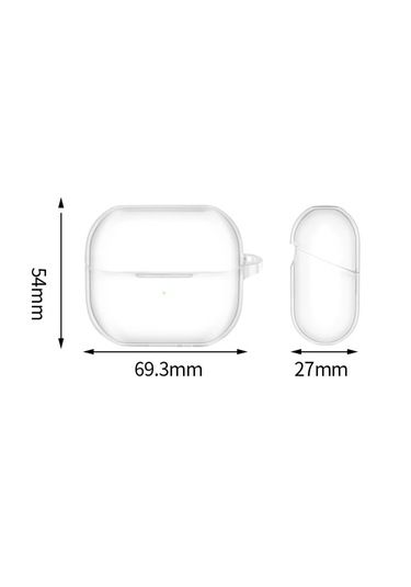 Samsung Galaxy Buds 3 / Galaxy Buds 3 Pro Uyumlu Silikon Kılıf+ Kanca Şeffaf