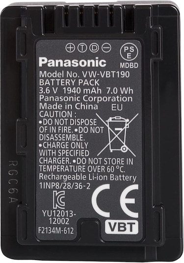 Panasonıc Vw-Vbt190 Batarya