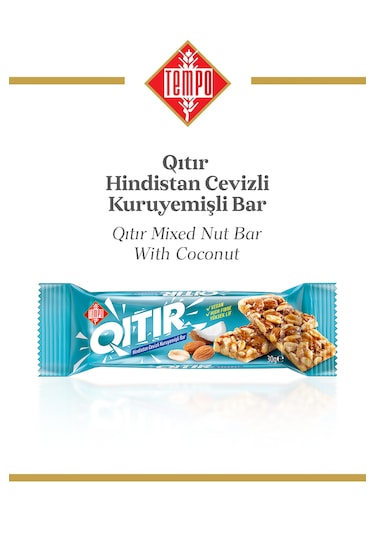 Hindistan Cevizli Kuruyemişli Bar 30 G X 12 Adet