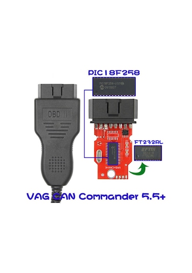 Vag Can Commander 5.5+ Pin Reader 3.9Beta Vw.Skoda Teşhis Tarayı