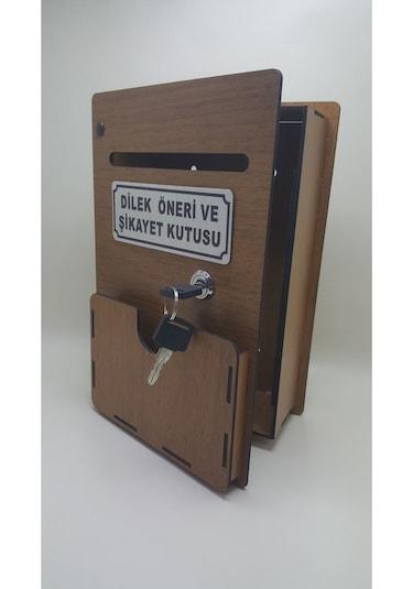 Cepli Ahşap Dilek Öneri Şikayet Kutusu Yazılı