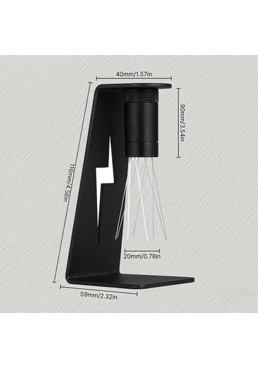 Lemestar Kahve Wdt Aleti 8 İğne 0.4mm Sürekli Ayarlanabilir 304 Çelik Manyetik Tutucu Ergonomik Kollu 6 Adet Yedek İğne İçerir Siyah