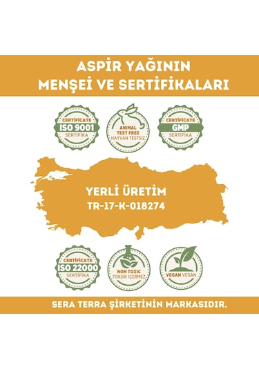 Aspir Yağı 50 Ml %100 Doğal Nemlendirici & Besleyici
