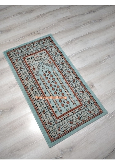 4 Adet Saray Halı Asya Seccade Ince 10503Y7 Yeşil 65X115 Cm