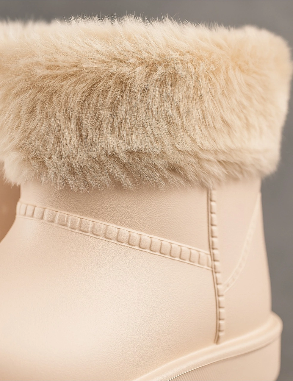 Çocuk Kışlık Kar Yağmur Botu Su Geçirmez, Peluş Astarlı, Eva W10290-225 Tokio Borreguito Modeli Bej