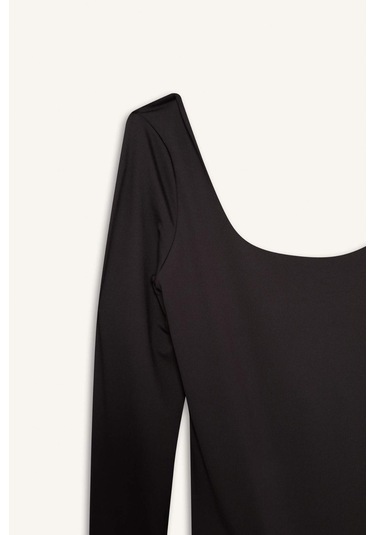 Defacto Coool U Yaka Uzun Kollu Çıtçıtlı Bodysuit F8042ax25aubn549 Kahve