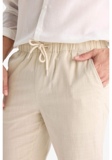 Defacto Jogger Fit Dar Paça Pamuklu Pantolon Z6475az25aubg766 Bej