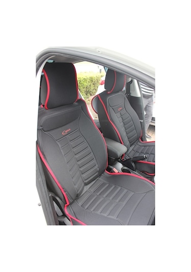 Peugeot 407 Station Wagon Oto Koltuk Minderi Ön Arka 5'li Takım Siyah Kırmızı Fivestar Scr